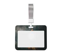 Woshuwo Vintage Autumn Maple Leave Sliding Id Badge Holder Hard Plastic Work Card Case Name Tag Protector for Nurses Office