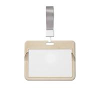 Woshuwo Vintage Large Bat Sliding Id Badge Holder Hard Plastic Work Card Case Name Tag Protector for Nurses Office