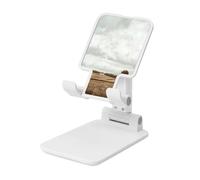 Woshuwo Vintage Open Field With Farmhouse Foldable Cell Phone Stand Adjustable Angle Height Desktop Portable Cellphone Cradle Compatible With All Smartphone White-Style