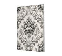 Woshuwo Vintage Victorian Floral Textile Pattern Canvas Wall Art Poster Aesthetic Print Painting For Dorm Bedroom Living Room,30x45cm Framed