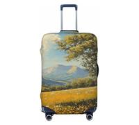Woshuwo Vintage Wildflower Summer Meadow Elastic Travel Luggage Covers Dustproof Scratch-Resistant Suitcase Protector Fit 22-24 Inch