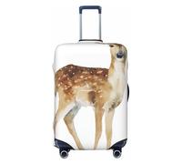 Woshuwo Watercolor Deer Elastic Travel Luggage Covers Dustproof Scratch-Resistant Suitcase Protector Fit 22-24 Inch