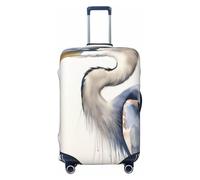 Woshuwo Watercolor Great Blue Heron Elastic Travel Luggage Covers Dustproof Scratch-Resistant Suitcase Protector Fit 22-24 Inch