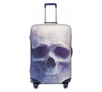 Woshuwo Watercolor Human Skull Dark Elastic Travel Luggage Covers Dustproof Scratch-Resistant Suitcase Protector Fit 22-24 Inch