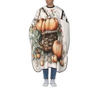 Woshuwo Watercolor Pumpkins Leaves Bird Hello Fall Hair Cutting Apron,Salon Barber Apron For Adult