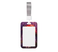 Woshuwo Whimsical Mushroom House Sliding Id Badge Holder Hard Plastic Work Card Case Name Tag Protector for Nurses Office