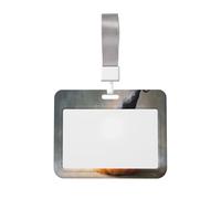 Woshuwo Whimsical Pumpkin with Witch's Hat Sliding Id Badge Holder Hard Plastic Work Card Case Name Tag Protector for Nurses Office