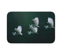 Woshuwo White Birds Flying In The Air Door Mats,Non-Slip Doormat For Outside Indoor Entry Farmhouse Home Rugs,40x60cm