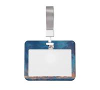 Woshuwo White Ghost Baseball Cap Riding Skateboard Sliding Id Badge Holder Hard Plastic Work Card Case Name Tag Protector for Nurses Office