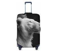 Woshuwo White Lion Wearing A Crown Elastic Travel Luggage Covers Dustproof Scratch-Resistant Suitcase Protector Fit 22-24 Inch