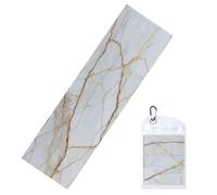 Woshuwo White Marble Light Golden Veining Cooling Towels For Neck And Face 40" X 12" Cool Sweat Rags Soft Breathable Chill Ice Towel For Sport Yoga Golf Gym