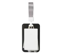 Woshuwo White Sheet Ghost Sliding Id Badge Holder Hard Plastic Work Card Case Name Tag Protector for Nurses Office