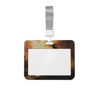 Woshuwo Witch Flying On Her Broomstick Sliding Id Badge Holder Hard Plastic Work Card Case Name Tag Protector for Nurses Office