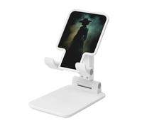 Woshuwo Witch In The Dark Foldable Cell Phone Stand Adjustable Angle Height Desktop Portable Cellphone Cradle Compatible With All Smartphone White-Style