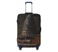 Woshuwo Witch's Hat On Top of Books Elastic Travel Luggage Covers Dustproof Scratch-Resistant Suitcase Protector Fit 22-24 Inch