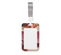 Woshuwo Woman's Legs in A Pink Bathtub Sliding Id Badge Holder Hard Plastic Work Card Case Name Tag Protector for Nurses Office