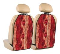 Woshuwo Wood An Ruby Epoxy Texture Car Seat Back Kick Protectors,2 Pack Kick Mats With Storage Pockets For Vehicles To Protect From Dirt Mud Scratches