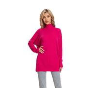 WOSICA Women's 70% Wool 30% Cashmere Long Sleeve Crew Mock Neck Jumper
