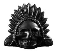 WoskjXas Aztec Death Whistle, 125 dB Loudest Scream Whistles 3D Screaming Whistle Terrifying Sound Screaming Aztec War Whistles, Day of the Dead Hallowmas Gifts for friend (Black-Chief)