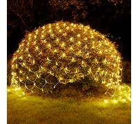 WoskjXas Fairy Net String Lights, 96LEDs 1.5 * 1.5M Decoration Lights Outdoor Indoor, 8 Modes Outdoor Garden Tree Lights Waterproof Net Light, Mesh Fairy Light for Garden Balcony Pathway