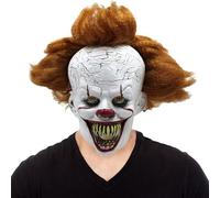 WoskjXas Halloween Clown Mask - Creepy IT Scary Clown Latex Mask for Adults
