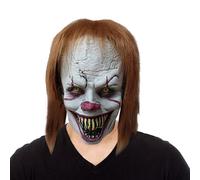 WoskjXas Halloween Clown Mask - Creepy IT Scary Clown Latex Mask for Adults