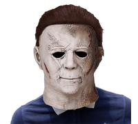 WoskjXas Michael Myers Latex Full Head Mask - Halloween Terror Cosplay Costume - Realistic Horror Mike Myers Mask