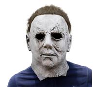 WoskjXas Michael Myers Mask, Latex Mike Myers Cosplay Mask Full Head Mask, Halloween Terror Mask Scary Cosplay Costume Masks Realistic Horror Mask