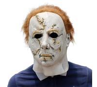 WoskjXas Michael Myers Mask - Latex Mike Myers Full Head Mask, Scary Cosplay Costume Mask