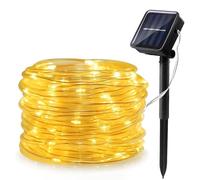 WoskjXas Solar Fairy String Lights, Solar String Rope Lights, 10M/33ft 100 LEDs Solar Powered Tube Lights Waterproof with 8 Modes for Garden Wedding Christmas Party Holiday Decorations