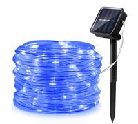 WoskjXas Solar Fairy String Lights, Solar String Rope Lights, 10M/33ft 100 LEDs Solar Powered Tube Lights Waterproof with 8 Modes for Garden Wedding Christmas Party Holiday Decorations