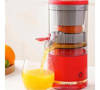 WOSLXM 2025 Upgraded Automatic Separation Juicer, Rechargeable Juicer Machine Vegetable and Fruit, Orange Lemon Grapefruit Juicer Squeezer, Easy to Clean Juice Maker (Red,7.4V)