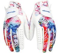 wosofe Golf Glove Women Pair Cool Leather Both Hand Summer Floral Colorful Large Breathable SPOR