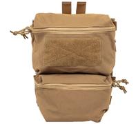 Wosport PC Back Panel Double Bag for V5 tactical vest - Coyote Brown