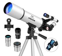 WOSPORTS 90mm Aperture 600mm Refractor Telescope for Adults High Powered
