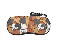 Wostery Math Geometry Geek Calculus Soft Printed Glasses Case, Neoprene Lightweight Portable Sunglasses Case, Zipper Closure