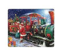 Wostery Santa North Pole Train Print Mouse Pad Mouse Mat Non-Slip Rubber Base Gaming Mouse Pad for Home Office Computer 7 X 9 Inch