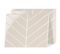 WoStick Beige Peel and Stick Wall Tiles, Premium 2.5mm Thick Chevron Stick on Tiles, Waterproof Self Adhesive Wall Tile for Kitchen and Bathroom, 32x25cm, 5 Sheets/Pack