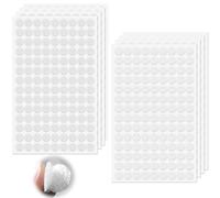 Wosyoodo 1008 Pcs Self-Adhesive Hook and Loop Dots, 10mm White Sticky Dots Double Sided, Sticky Back Sticky Hook and Loop Fastener, Nylon Sticky Coins Tapes for Home, School, Office
