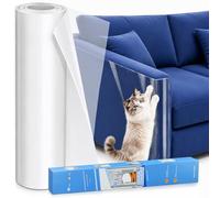 Wosyoodo Cat Anti Scratch Tape, 43cm x 5M Sofa Cat Scratch Protector, Invisible Scratch Protection & Residue-Free Removal - Ideal for Sofas, Chairs, Tables by Cat Owners