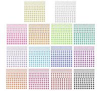 Wosyoodo Face Gems,2300+ Gem Stickers, 14 Sheets Rhinestone Stickers Self-Adhesive, Bedazzling Stickers, Multicolored and Assorted Shapes Gems Stickers for DIY Nail Crafts Jewel Clothes Makeup
