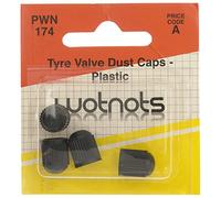 Wot-Nots Pearl PWN174 Tyre Valve Plastic Dust Cap (4 Pieces), Black