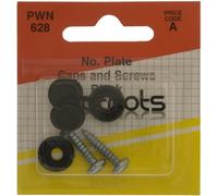 Wot-Nots Pearl PWN628 Number Plate Screw and Cap - Black