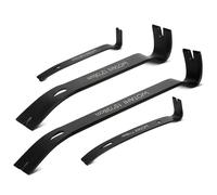 WOTAHI 4-Piece Flat Pry Bar Crowbar Set High Carbon Steel Forged | 15",12",7",5.25" Heavy Duty Nail Puller, Utility Claw Bar, Wonder Bar, Mini Pry Bar, Nail,baseboard and trim removal tool kit