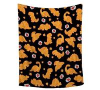 WOTDKG Chicken Nugget Blanket,Dino Nugget Blankets Gift Soft Cozy Plush Bedding Blanket,Fuzzy Flannel Fleece Funny Food Ketchup Blanket for Couch Sofa Camping,40"x50"-Throw Size for Kids