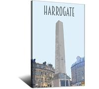 WOTDKG Metal Tin Sign England Harrogate Bettys Café Tea Rooms Vintage Travel Tin Sign Rustic Decor Cave Coffee Shop Bar Bedroom Home Wall Decor Tin Sign 30x43CM