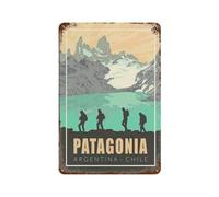 WOTDKG Metal Tin Sign,Patagonia Argentina Chile,Tin Sign Vintage Art Wall Decor Sign Home Kitchen Bar Patio Cave Funny Decor(15x30cm 6x12 inch-B39