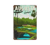 WOTDKG Vintage Metal Tin Sign,Georgia Augusta National Golf Club,Retro Wall Decor Art Tin Sign for Home Coffee Bar Restaurant Pub(20x30cm 8x12 inch-B27