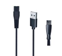 wotdmu Replacement Charger Cable for SHPAVVER GK-1800/RS8993 - USB-A to DC 5V 1A Fast Charging Cord with Cleaning Brush, Compatible with Shpavver Electric Beard Trimmer Shaver for Travel
