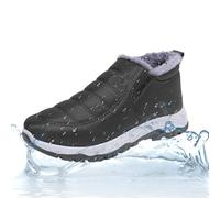 WOTEG Ankle Booties, Waterproof Non-Slip Winter Shoes, Slip on Boots for Middle Age and Elderly, Ankle Boots for Indoor and Outdoor, Winter Ankle Boots